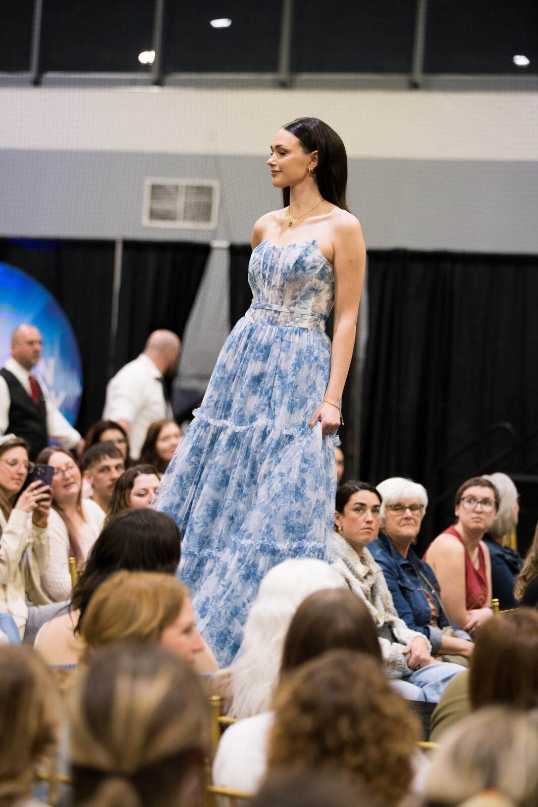 Diva Den at Kelowna Bridal Extravaganza corporate story frame 7: Runway and bridal beauty photography for Diva Den Day Spa at Kelowna Bridal Extravaganza, with women-focused looks from Sunny, Montana, Elena, Beth and Sky for Okanagan wedding and beauty brands..