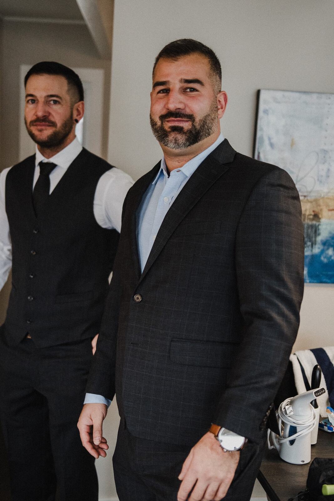 Giuliana and Olando weddings story frame 3: An outdoor wedding at Love Reins Ranch in Lake Country, with Upper Mission getting-ready moments, horses nearby, and Italian and Jamaican family texture..