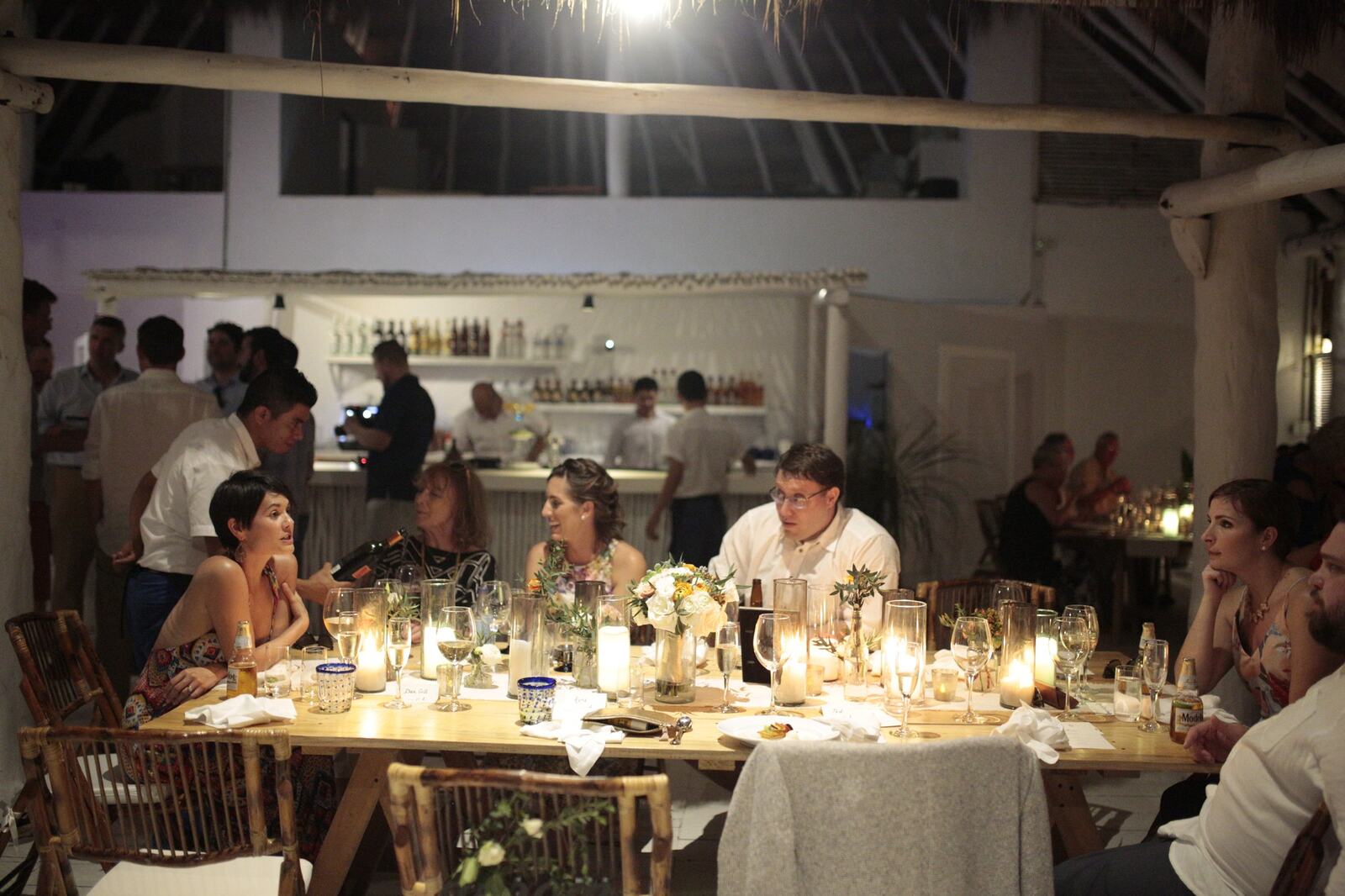 Candlelit reception atmosphere at Al Cielo Hotel