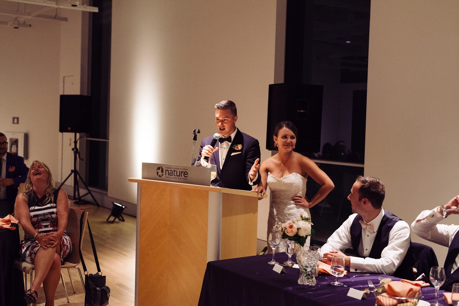 Natalia and Aaron weddings story frame 19: An Ottawa wedding at the Canadian Museum of Nature, with careful family photos, venue views, mutual friends and a story that still reaches back into James' life..