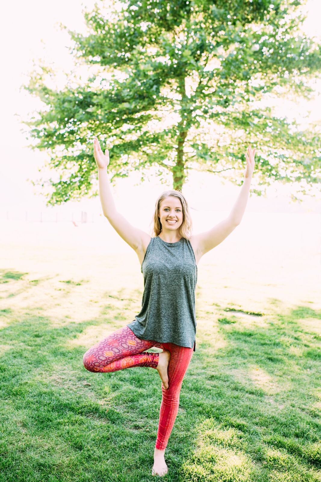 Shani Yoga corporate story frame 6: Wellness portraits for Shani with yoga movement, shoreline light and wooded settings, created for a personal brand with an active outdoor focus.