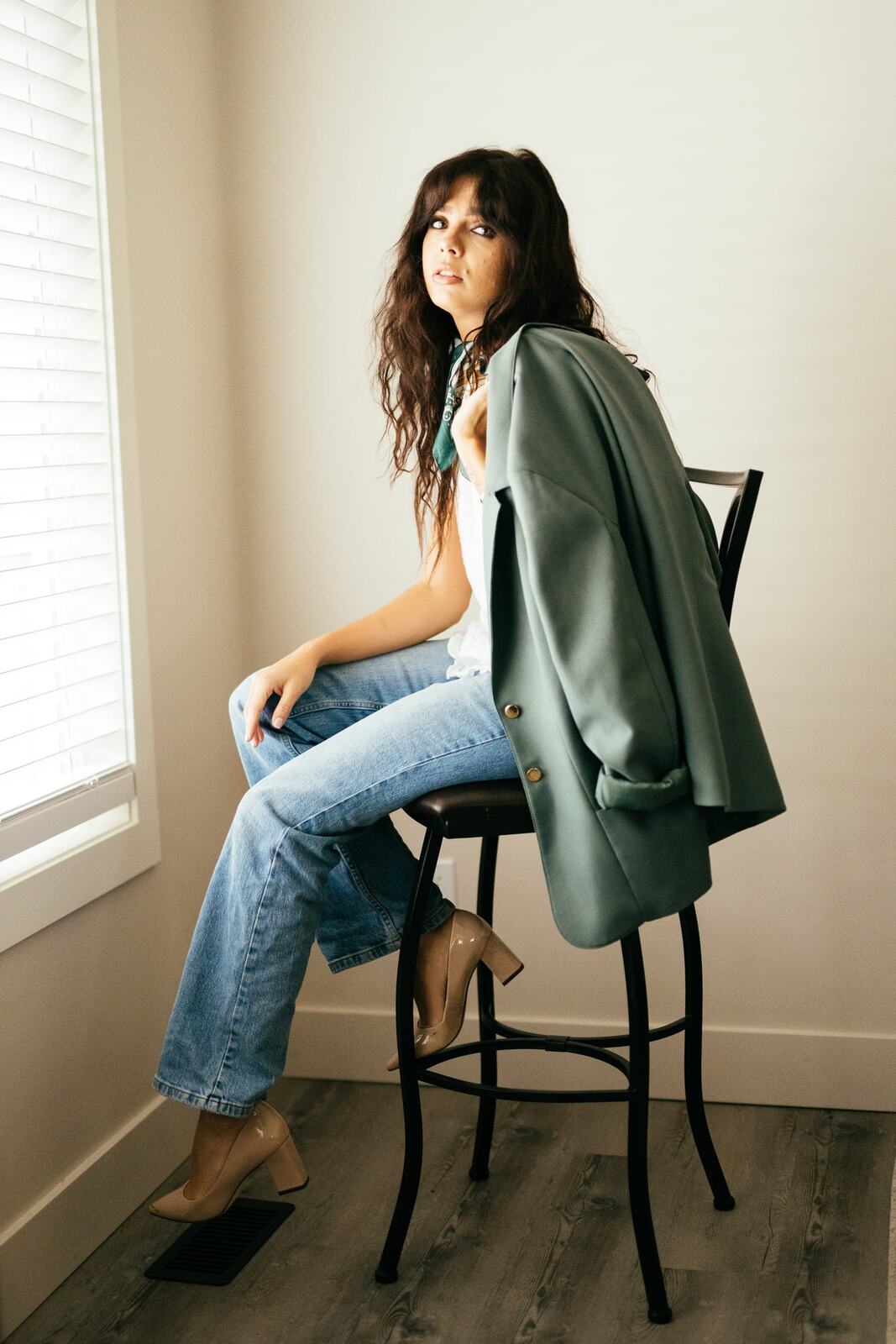 Sunny in Soft Indoor Light portraits story frame 5: A polished Sunny portrait set with a softer editorial feel.